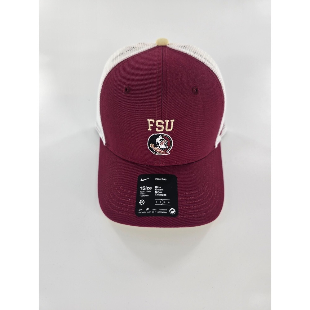 Nike Florida State FSU Rise Cap Youth One Size Crimson Team Issued New‎